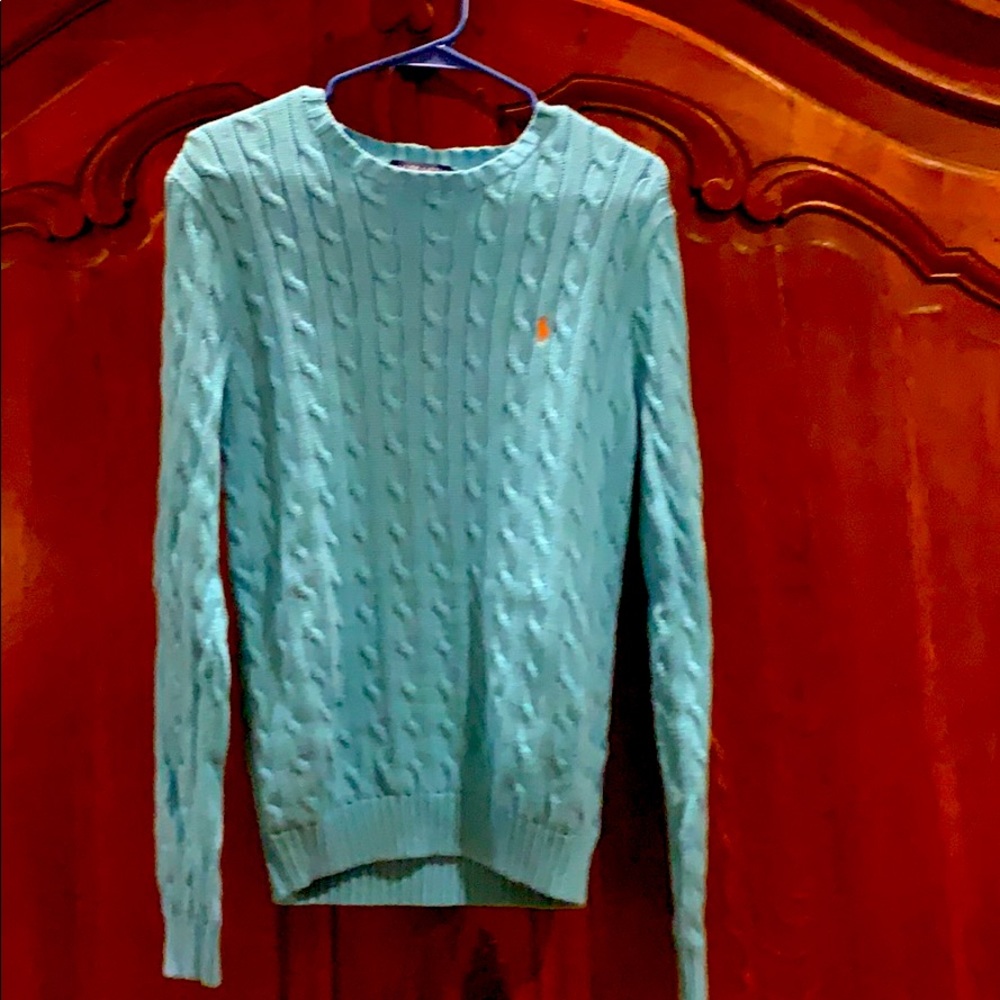 Blue knit sweater-like new